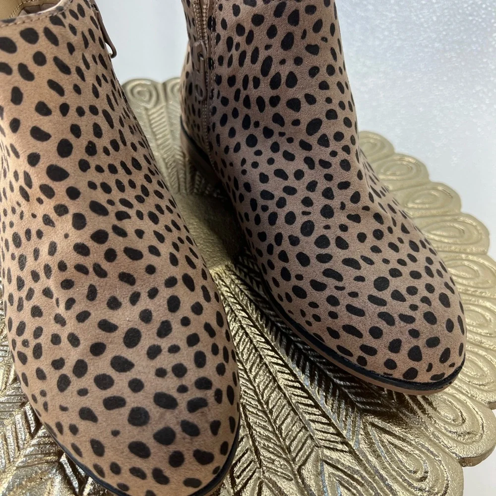 Cat & Jack Leopard Print Ankle‎ Boots | Girls Size 4